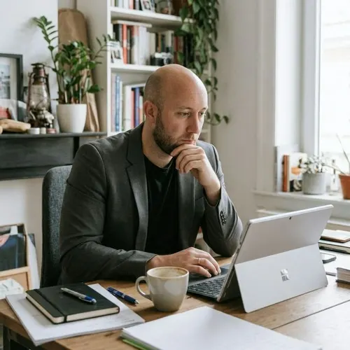 Malte Witt am Laptop